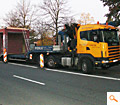 Transport eines bezugsfertigen Raummoduls