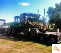 Transport Harvester Rckewagenim 2-Achs-Tiefbett