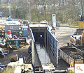 Abtransport von Stahlbetonelementen